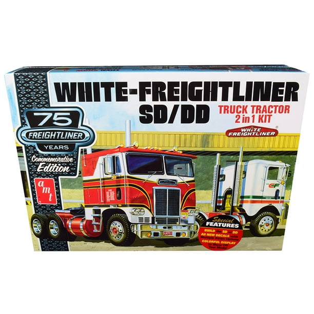 White Freightliner 1/25 chrome detail mirrors oil filter model semi truck lot
